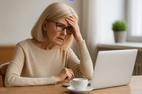 Utilisateur devant un ordinateur avec un fichier PDF